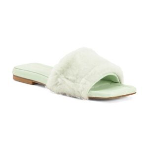 BEAUTIISOLES Fur + Leather Slippers